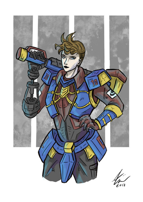 Hammer wielding Space Knight by Fell Hound