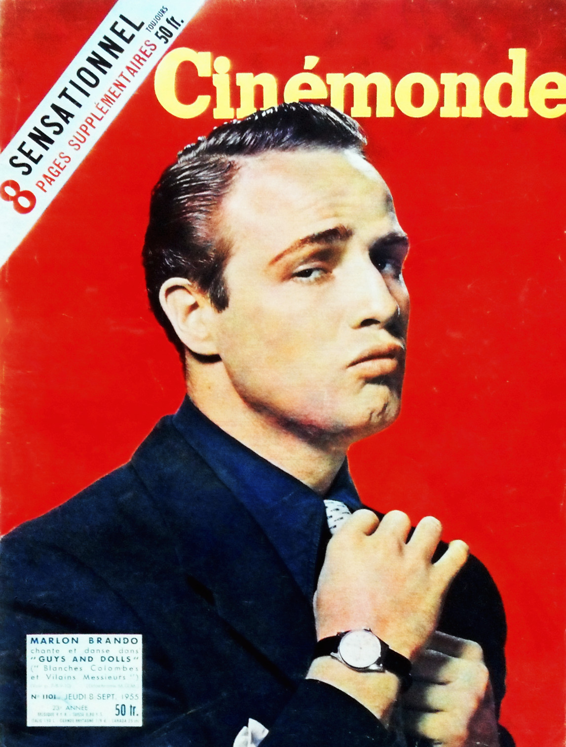 scullysass:  Cinemonde cover of Marlon Brando, 1950’s. 