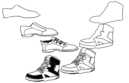 MY FROND asked me how i draw shoes and then i got really into it and drew a whole bunch of SHOES HAH