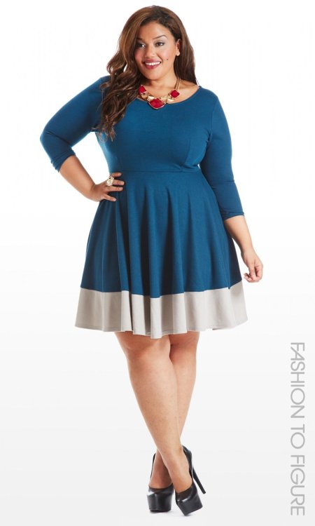 plussizeebony: Allison McGevna in Under Block and Key A-Line Dress