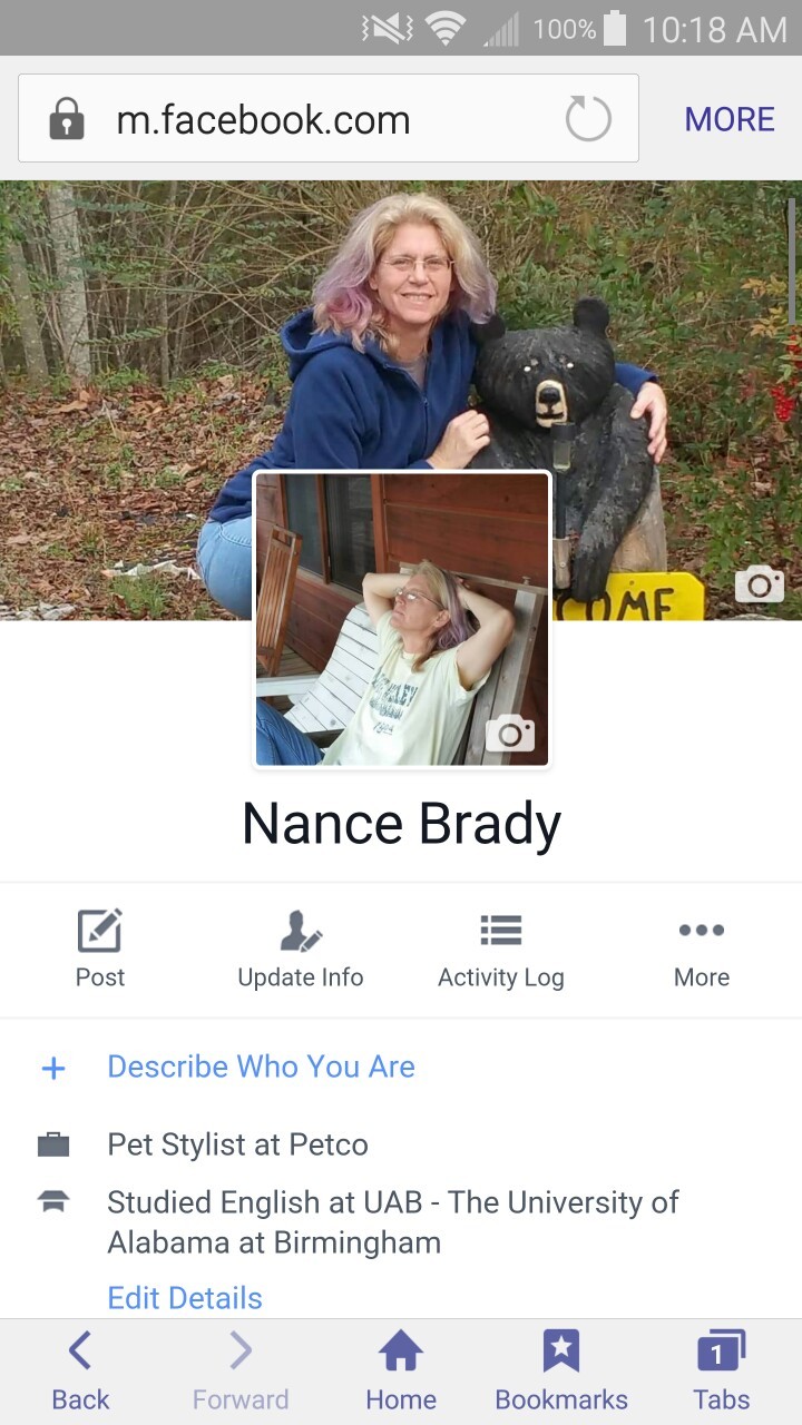 darkfurydelusion:  selfxposure:  Nance Brady.  From Alabama.  Active on Facebook