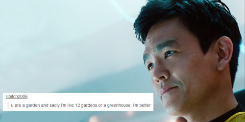 hhikarusulu:star trek aos + tumblr text posts (pt. 1/?)