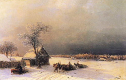 Moscow in Winter from the Sparrow Hills, 1872, Ivan AivazovskiMedium: oil,canvas