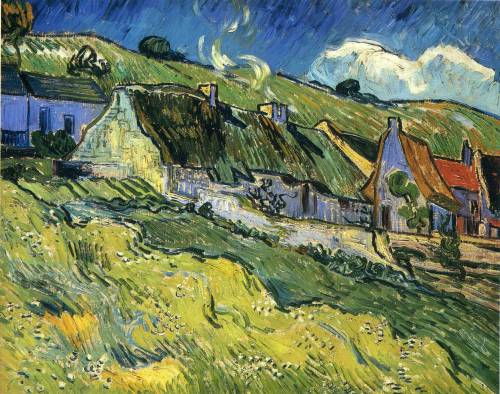 vincentvangogh-art:  A Group of Cottages, 1890 Vincent van Gogh