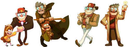 shnikkles:  Introducing, The Evolution of Stans! Been working on this off and on in my free time because I liked the idea of a timeline showing off the many different states of the original mystery twins’ relationship overtime. I’m planning on making