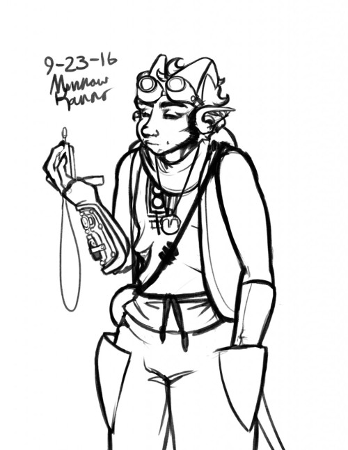 Today’s Featured Aesthetic is: gay steampunk wizard tiefling Maybe I’ll color this