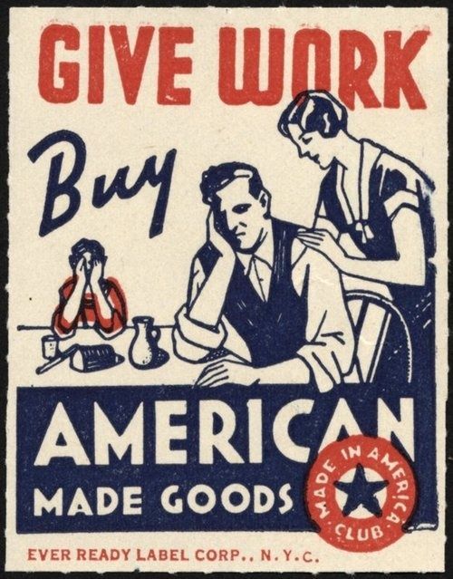 VINTAGE Labor Day SIGNS  :: BUY LOCAL 