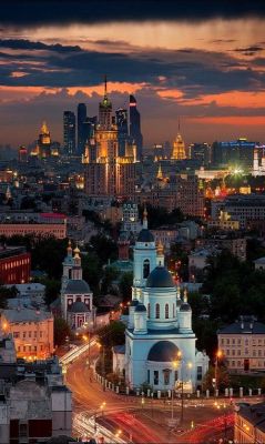 artncity:  Moscow ~ Sunset from beautiful