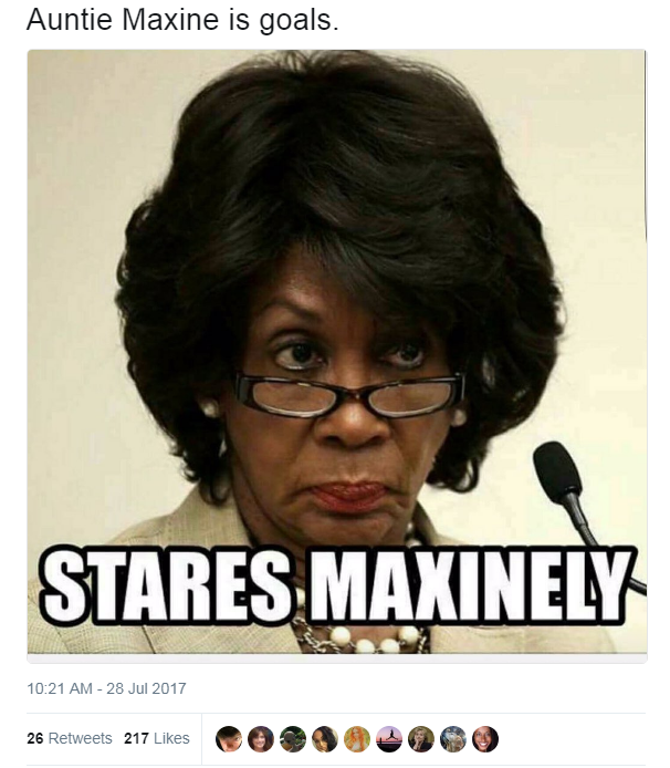 blackness-by-your-side: You can’t play with black woman!You go, Auntie Maxine!