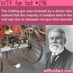 wtf-fun-factss:  The Gatling Gun - WTF fun facts