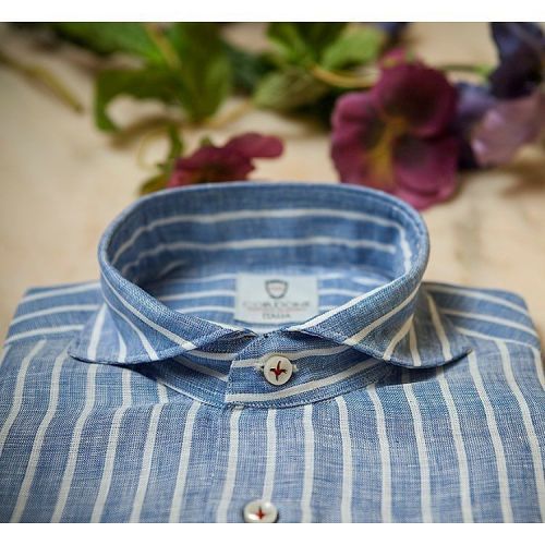 Linen luxury shirt handmade by @cordone1956 buy online at : www.cordone1956.it follow @cordone_1956 