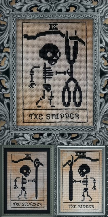halloweencrafts: DIY Cross Stitch Tarot Card Patterns for Sewers -  Snipper, Stitcher, Ripper  Primi