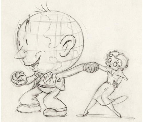 talesfromweirdland:Betty Boop production drawings. For promotional purposes I think, not for any of 
