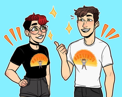 I was commissioned by @crankgameplays to design these hot hot shirts! (You can get them here)