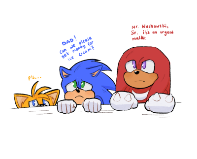 keebokuun:sonic movie 2 made my heart complete 💖drawing of knuckles and maddie is inspired by @mihntchocolat ‘s drawing of them! 