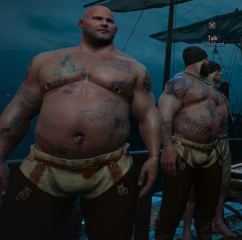 real-thick:A compilation of screencaps of the dockhands from The Witcher 3 during the “A 