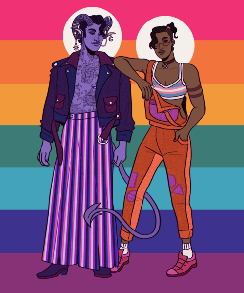 nottmygoblindaughter: rabdoidal: genderfluid + bisexual mollymauk &amp; transgender + lesbian be