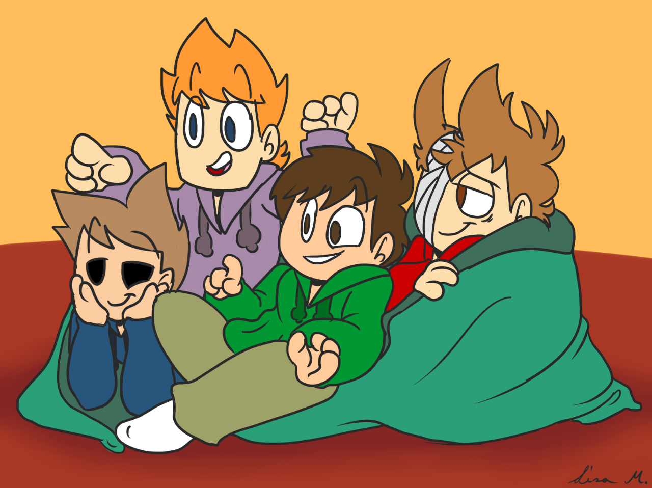 tEaL on X: I'm guilty. anyone else, too? - : #Eddsworld Character:  Matt, Tom, Tord, Edd Artstyle: Eddsworld - It's a redraw of a frame in The  End  / X