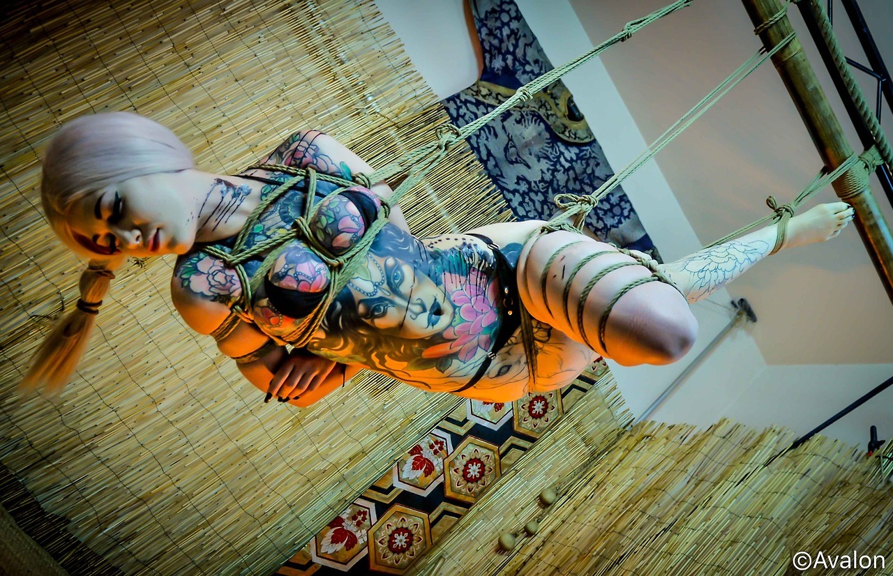 123avalon:  Tying the gorgeous Pip.uh at my Dojo  - Model: Pip.uh - Rope and Photo:
