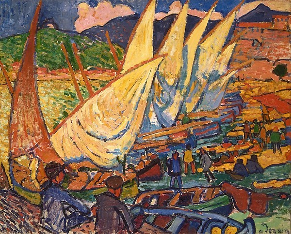 elegantiaearbiter:  Fishing Boats, Collioure, by André Derain, Metropolitan Museum