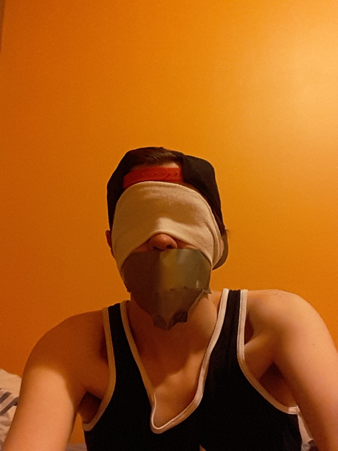 frenchsneakerfetishist:Me with some duct tape and socks. Wat da ya think?