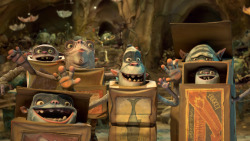 wannabeanimator:  The Boxtrolls (2014) | Behind the Scenes  via Animation Magazine: 1 week; the average amount of time for an animator to complete 3.7 seconds of footage 3.5 inches, the cuff-to-cuff measurement of baby Eggs’ sweater (created on an