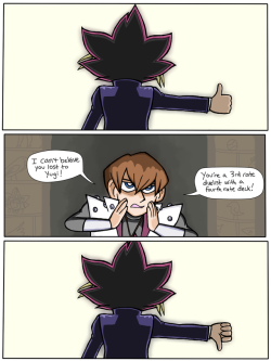 mewtwo365: Bitter ‘til the Bitter End Kaiba is just jealous he didn’t get to duel Atem 