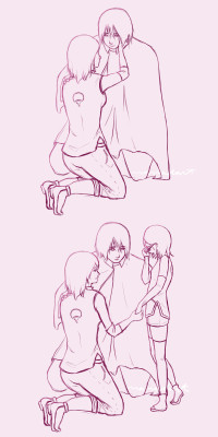 nanadaart:  “and maybe i’ll find out a way to make it back someday,to watch you, to guide youthrough the darkness of your days”after last chapter i just couldnt not do this ;3; and a plus of our dear Sarada being like: “sorry papa and mama for