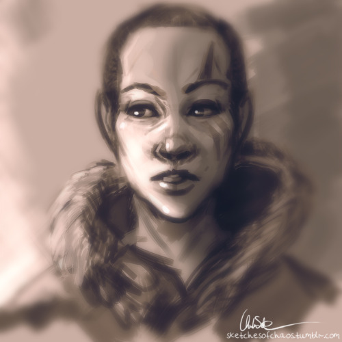 sketchesofchaos: … *posts on right blog* Elnora for evergreenthorn!