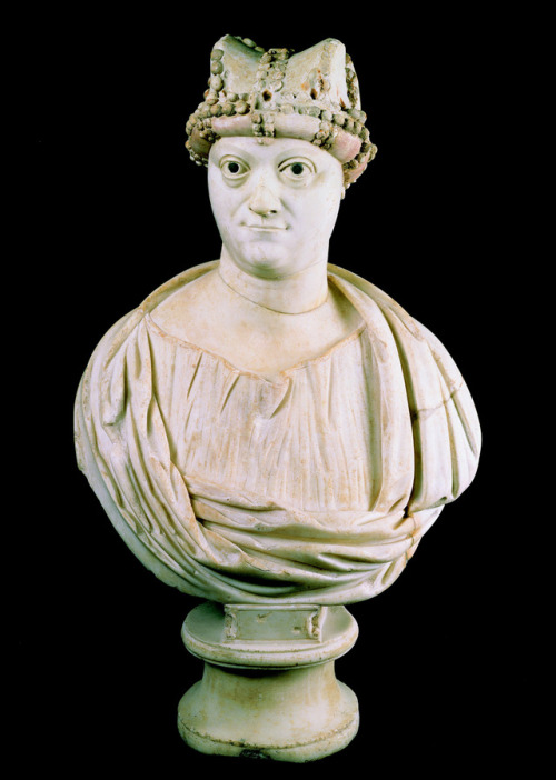 Portrait bust of Byzantine Empress Ariadne, late fifth to early sixth century.