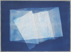 colorphotographyblog-blog:Untitled 1, 1974, Cyanotype Photogram, 22x30 in