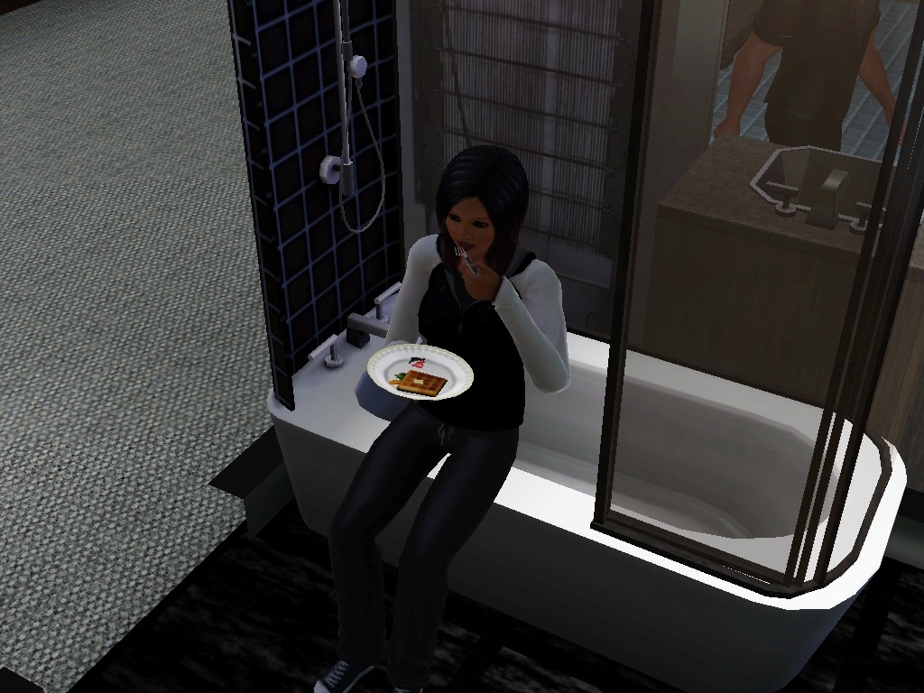 simsgonewrong:  My sim decided the table and chairs weren’t good enough….