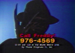 mummyshark:  Horror hotlines were a pretty huge deal in the ‘80s and ‘90s. If you never called one and want to know what the experience was like, don’t worry, I’ve got you covered. 