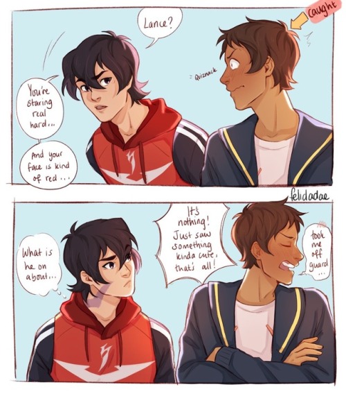 felidadae:How to save yourself after bein’ caught staring at your crush:a guide by Lance Keith reali