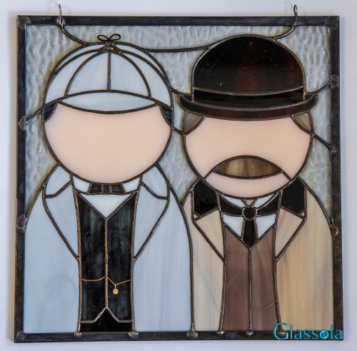 I can finally share my latest: A commissioned panel of Sherlock Holmes &amp; Doctor Watson based on 