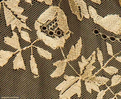 ephemeral-elegance: Embroidered and Drawnwork Lace Veil, ca. mid 19th century via Augusta Auctions