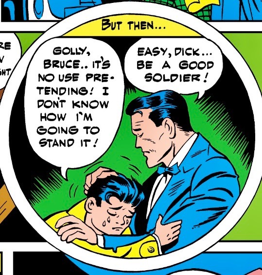 Bruce Wayne consuela a Dick Grayson