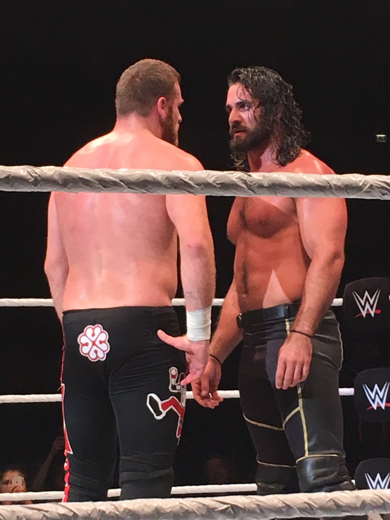sethrollinsfans:  Some Seth and Sami Candids from after the main event in London,