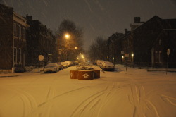 A beautiful winter’s night in the neighborhood.