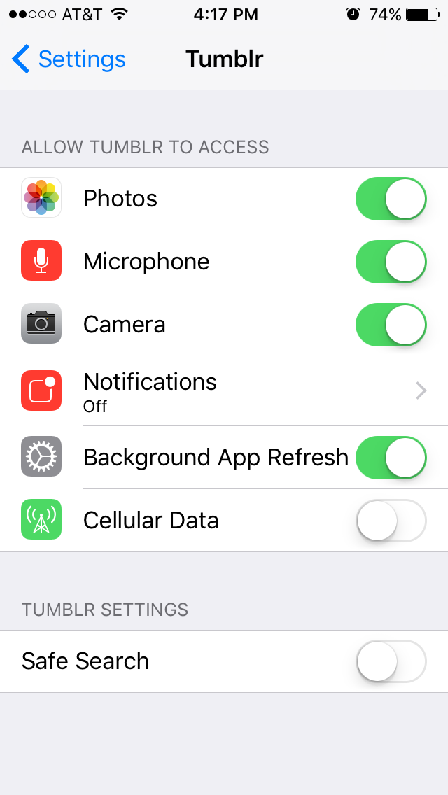 MAKE SURE YOU TURN OFF SAFE MODE FOR THE TUMBLR APP! The little in app toggle is