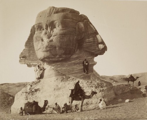 The Sphinx at Giza before Excavation, before 1886Photographed by Hippolyte Arnoux (French, active 18