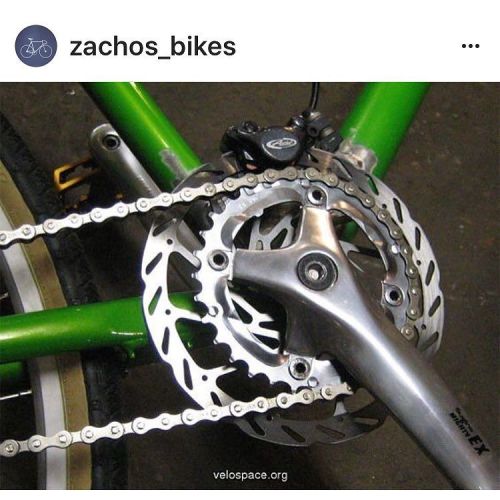 glowingbike: # I wonder if this us for a fixedgear set up. Pic from @zachos_bikes #ny #nyc #newyork