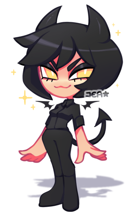 A chibi me ! Someone asked if they could do fan art of my sona, so heres a quick drawing