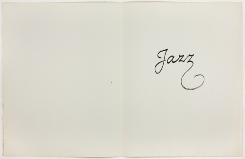 artist-matisse:Half title page, from Jazz, Henri Matisse, 1947, Art Institute of Chicago: Prints and