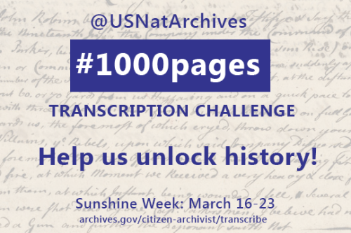 todaysdocument: Thanks to your help we’ve reached the usnatarchives Transcription Challenge goal of 