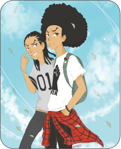 barna-boo:  teenage huey and riley? i spent way too much time on this 