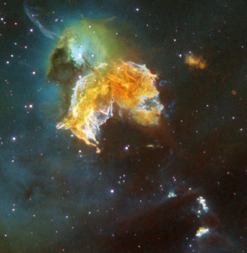 sci-universe:Supernova remnant is a nebula left behind after a supernova, a spectacular explosion in