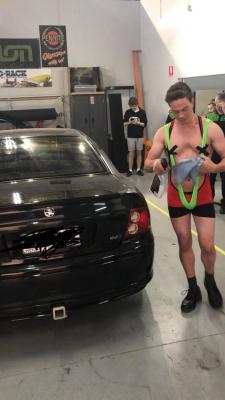 carmechanicfails:  Justrolledintotheshop Losing a bet in my workshop results in you having to clean my car in a mankini with all the staff present. NSFW