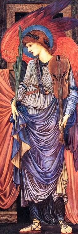 artist-edward-burne-jones:Musical Angels, Edward Burne-Jones