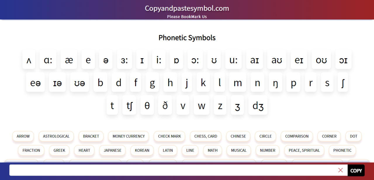 Get Phonetic Symbols Copy And Paste